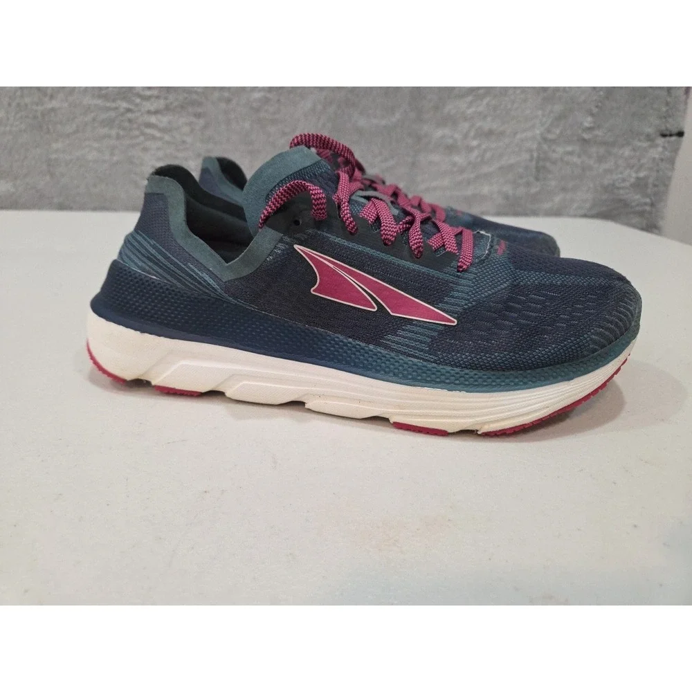 Altra Duo 1.5 Zero Drop Trail Running Shoes Womens US Sz 8.5W Blue Pink